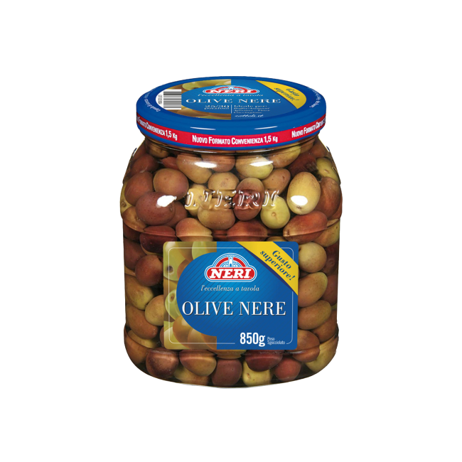 Olive nere intere 850 gr