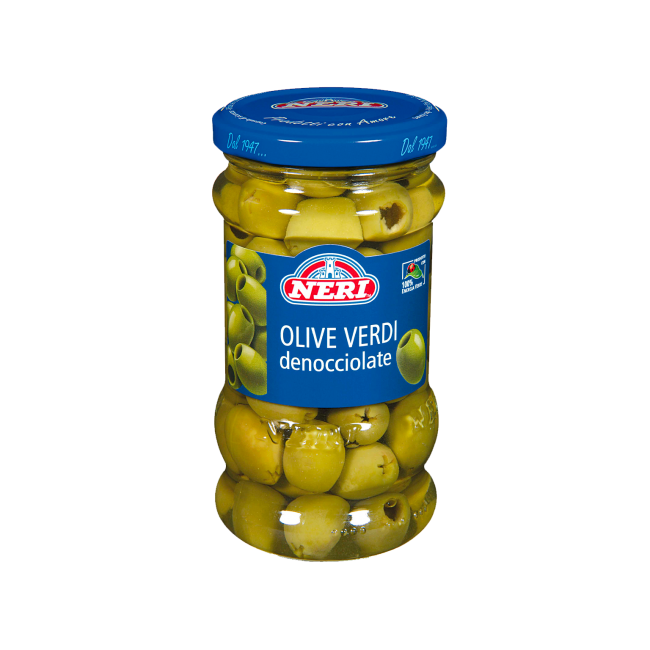 Olive verdi denocciolate medio
