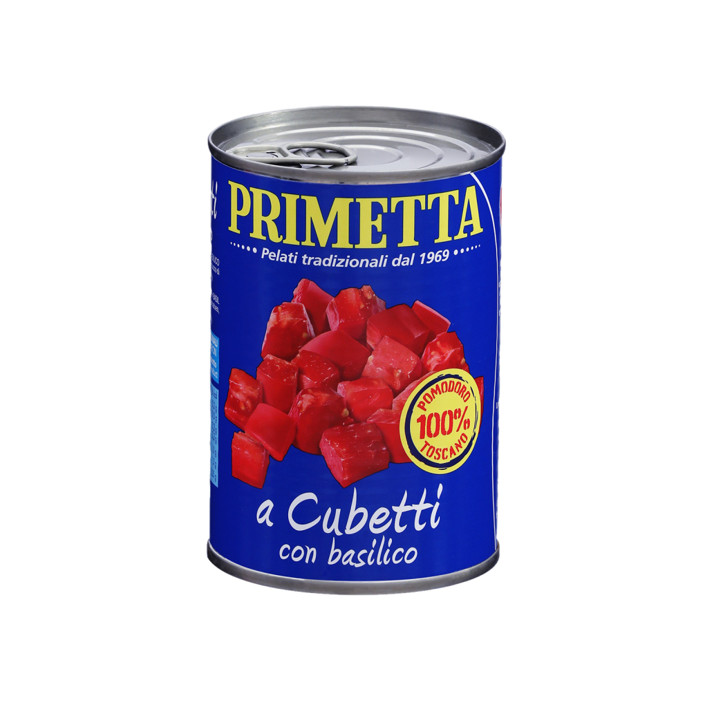 Pomodori a cubetti con basilico