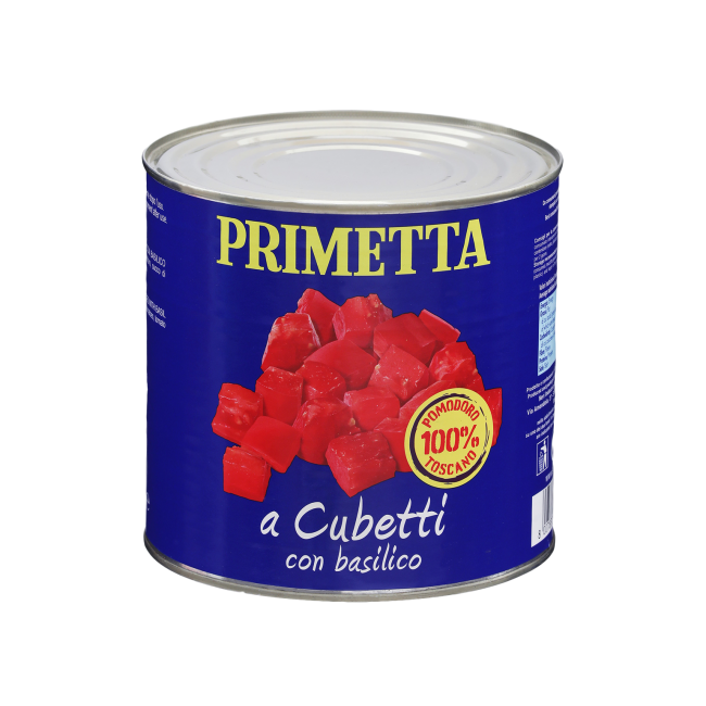Pomodori a cubetti con basilico 3 kg